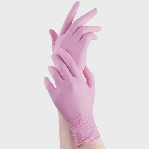 Nitrile Gloves Pink Medium100pcs 1