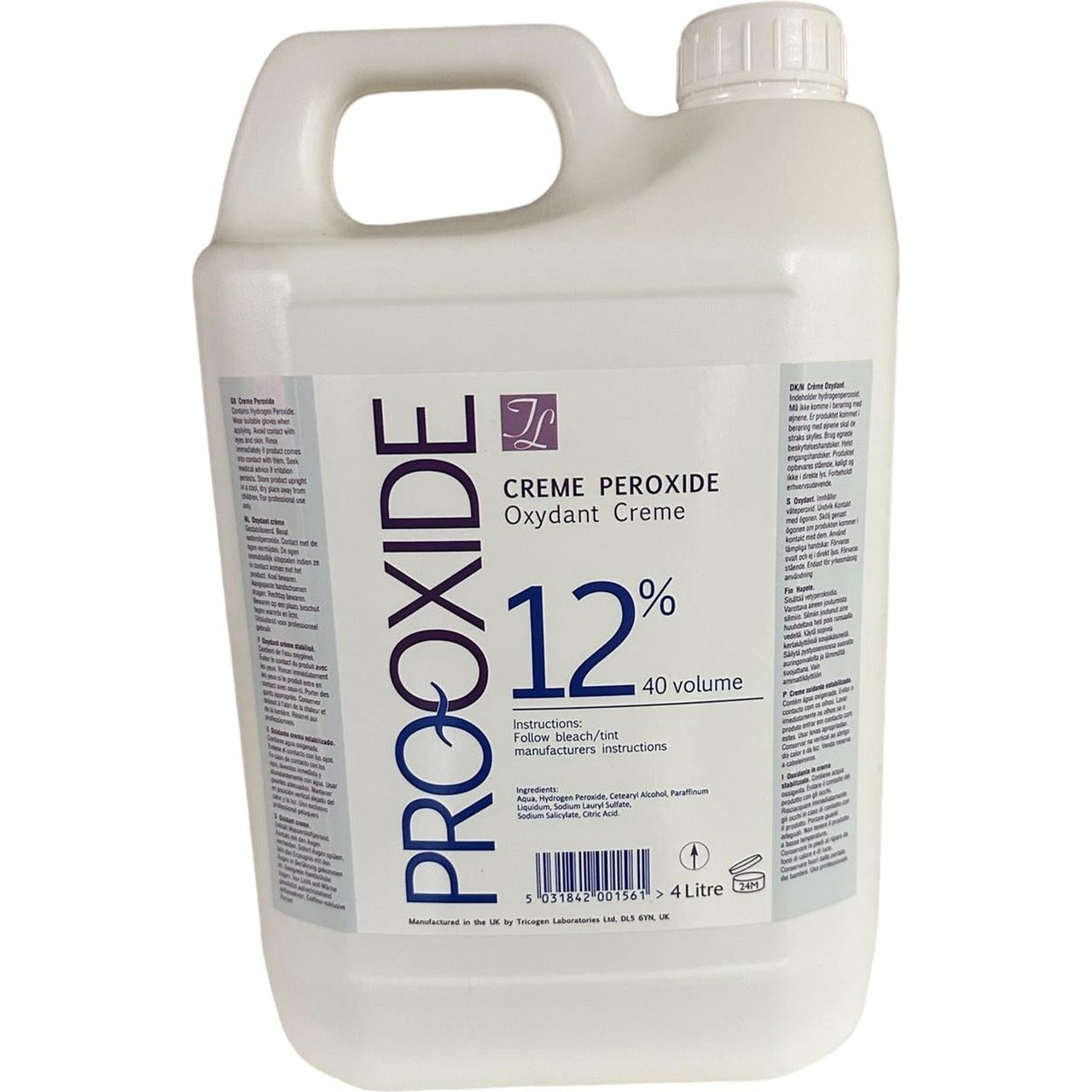 Pro-Oxide 12% Cream Developer 4L 1