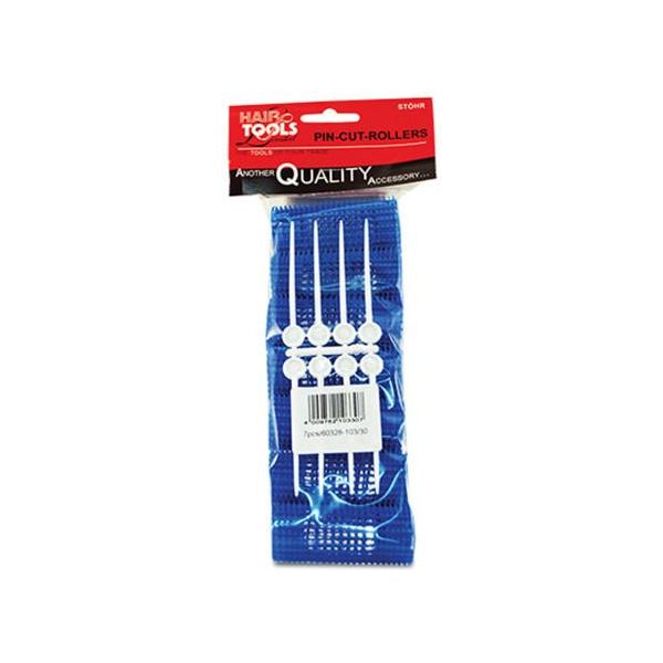 Hairtools Pin Cut Rollers Blue pk7 1