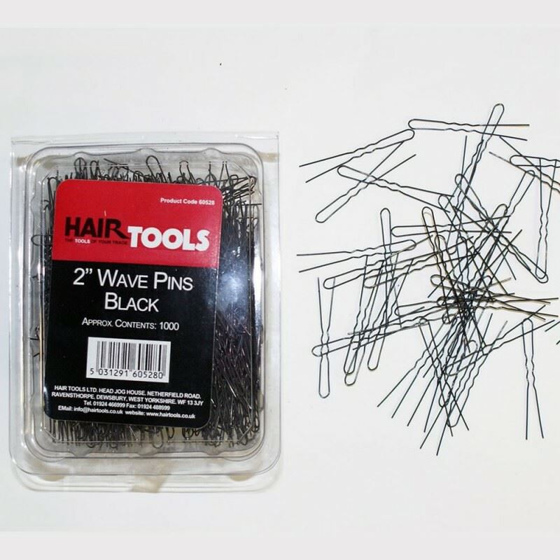 Hair Tools 2.5" Waved Pins Black 1000 1